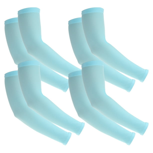 Uxcell 4 pares de mangas, protección solar, mangas de enfriamiento para deportes, senderismo, ciclismo, azul