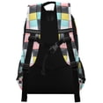 thumbnail image 3 of FORMRS Kids School Backpack Elementary Student Unisex Travel Bookbag with Reflective Stripes, Gray Checkered Pattern, 3 of 7