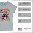 thumbnail image 4 of Tee Hunt Dean Russo Pets Art Pit Bull T-Shirt Everyone Has Best Dogs Women's T-Shirt Tee, Gray, XX-Large, 4 of 5