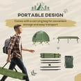 thumbnail image 3 of Single Person Camping Tent Cot Combo, 76" Portable Folding Off-Ground Bed with Carry Bag - Green Polyester Tent for Hiking & Backpacking, 3 of 10