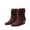 BURGUNDY-SUEDE, variant on Women's Slouchy Western Ankle Boots