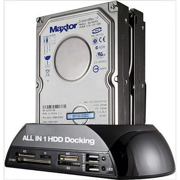 Recientemente cocina capitán 2.5" / 3.5" IDE SATA HDD Docking Station Card Reader Hub US plug -  Walmart.com