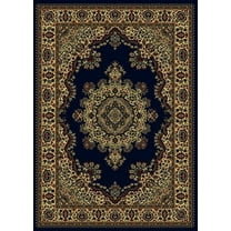 Radici Usa Castello Area Rug 1191 Navy Blue Medallion Floral 5' 5" x 7' 7" Rectangle