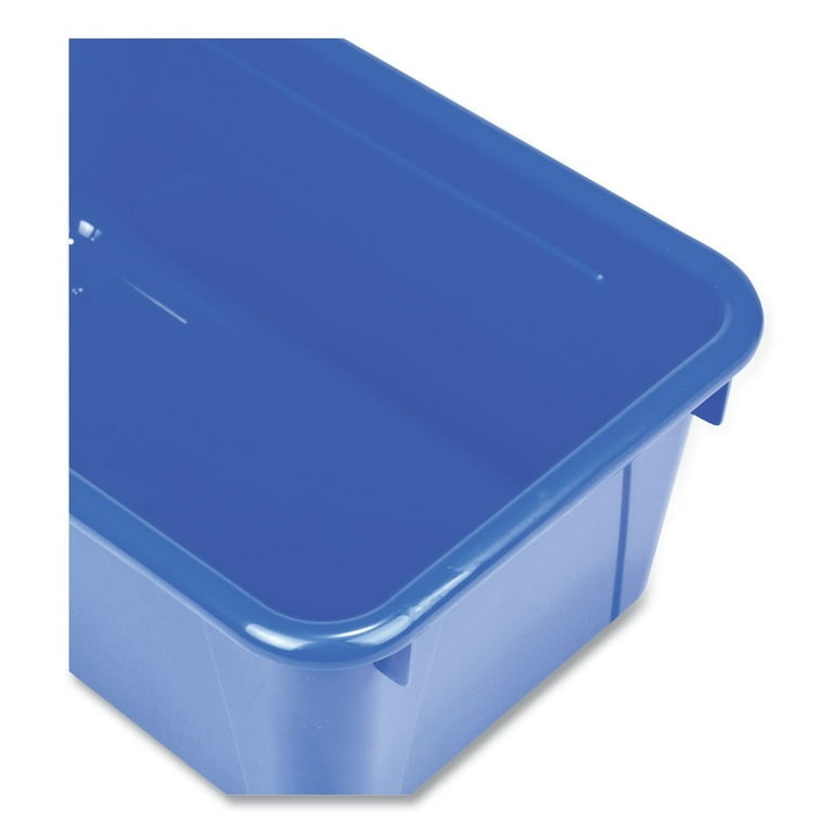 Cubby Bin with Lid, 1 Section, 2 gal, 8.2 x 12.5 x 11.5, Blue, 5/Pack Cubby Bin with Lid, 1 Section, 2 gal, 8.2 x 12.5 x 11.5, Blue, 5/Pack