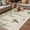 SpringGreen Beige, variant on Watercolor Floral Outdoor Rug for Patio/Deck/Porch, Non-Slip Large Area Rug 5 x 7 Ft, Spring Flowers Birds Plants Gray Plaid Indoor Outdoor Rugs Washable Area Rugs, Camping Rug Carpet Runner