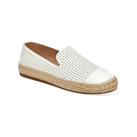 

CHARTER CLUB Womens Ivory Perforated Jonii Round Toe Platform Slip On Espadrille Shoes 8 M