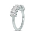 thumbnail image 2 of SZUL Women's 1 Carat TW Emerald Cut Seven Stone Lab Grown Diamond Wedding Anniversary Ring 14K White Gold, 2 of 5
