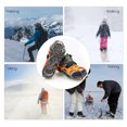 thumbnail image 3 of Autoez Crampons Ice Cleats 23 Stainless Steel Spikes Traction Snow Grips for Boots Shoes Anti Slip for Hiking Fishing Walking Climbing Mountaineering (M, Orange), 3 of 12