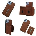 thumbnail image 3 of Compatible for iPhone 14 Plus Wallet Case with Card Slots Holder, Magnetic 2-in-1 Design PU Leather Purse Case, Flip Stand Durable Shockproof Protective Cover for iPhone 14 Plus, Brown, 3 of 11