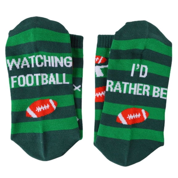 ZUARFY Men Women Funny Letters Long Crew Socks Golfing Fishing Camping Football Novelty I Would Rather Cotton Tube Stockings Hosiery Gifts