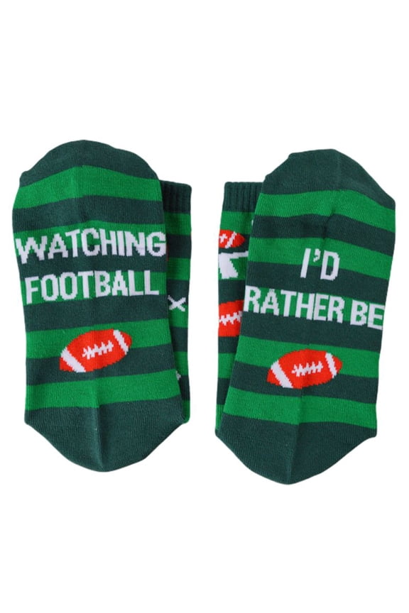 Men Women Funny Letters Long Crew Socks Golfing Fishing Camping Football Novelty I Would Rather Cotton Tube Stockings Hosiery Gifts