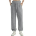 thumbnail image 7 of ZHYou Fleece Sweatpants for Women Soft Warm Casual Joggers with Pockets Elastic Drawstring Waist,Gray,Size 2XL, 7 of 7