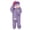 Light Purple, variant on Big Mouth Monster Halloween Onesie for Adults Hooded Halloween Pajamas Halloween One Piece Jumpsuit Cozy Home Loungewear