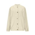 thumbnail image 5 of Yokua Corduroy Jackets for Women Button Down Bomber Jacket Stand Collared Long Sleeve Varsity Y2k Stylish Casual, 5 of 8