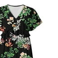 thumbnail image 3 of up to 60% off Gifts Usmixi Womens Dresses High Waist Beach Ruffle Swing Tunic A Line Short Dresses Fashion Floral Print V-Neck Short Sleeve Mini Summer Dress Green s, 3 of 6