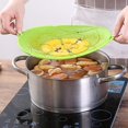 thumbnail image 2 of GREEN Silicone Lid Spill Stopper Flower Cookware Cover For Pot Pan Cooking Tools, 2 of 5