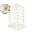 thumbnail image 1 of Stainless Steel Kitchen Knife Holder with Drain Tray – Countertop Knife Storage Rack for Knives, Scissors & Utensils – Inclined Safety Design, 8.86"x6.1"x4.61", 1 of 6