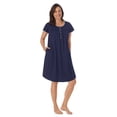 thumbnail image 5 of Aria 100% Cotton Short Sleeve Scoop Neck Nightgown with Pockets, Women’s sizes S-5X, 5 of 6