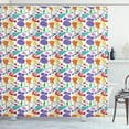 thumbnail image 1 of Ambesonne Music Shower Curtain, Colorful Instruments Bass, 69"Wx84"L, Multicolor, 1 of 2