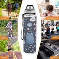 thumbnail image 7 of Sports Water Bottle 1000ML Tritan Food Grade Clear Water Bottle Fitness Outdoor Sports Bike Blue Flowers and Cats, 7 of 7
