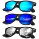 thumbnail image 1 of KALIYADI Gafas de sol polarizadas para hombres y mujeres, acabado mate, lentes de espejo de color, bloqueo UV (paquete de 3), 1 of 7