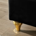 thumbnail image 5 of Modern Velvet Chaise Lounge With Hidden Storage, Upholstered Chair With Armrest Pillow and Gold Metal Legs For Living Room Bedroom Apartment, 5 of 12