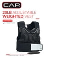 thumbnail image 3 of CAP Barbell Unisex 20 lb Walking and Running Weighted Vest, Easily Adjustable from 1 - 20 lbs, 3 of 9