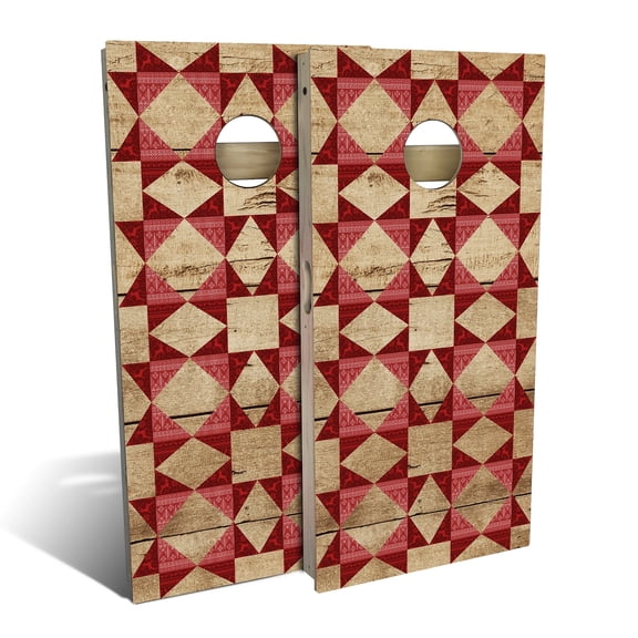 Skip's Garage | Red Star Cornhole Board Set | Includes Boards & Bags | Choose Your Size & Accessories