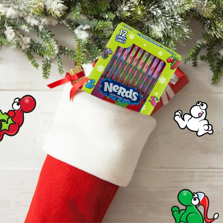 Nerds Holiday Candy Canes, Individually Wrapped, Fruity Grape