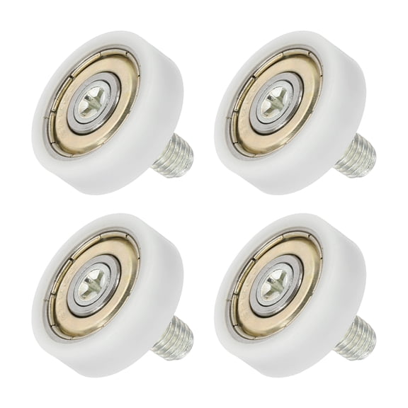 Uxcell 4 PCS Drawer Rollers 2x22mm Nylon Bearing Roller Drawer Pulley Wheels White