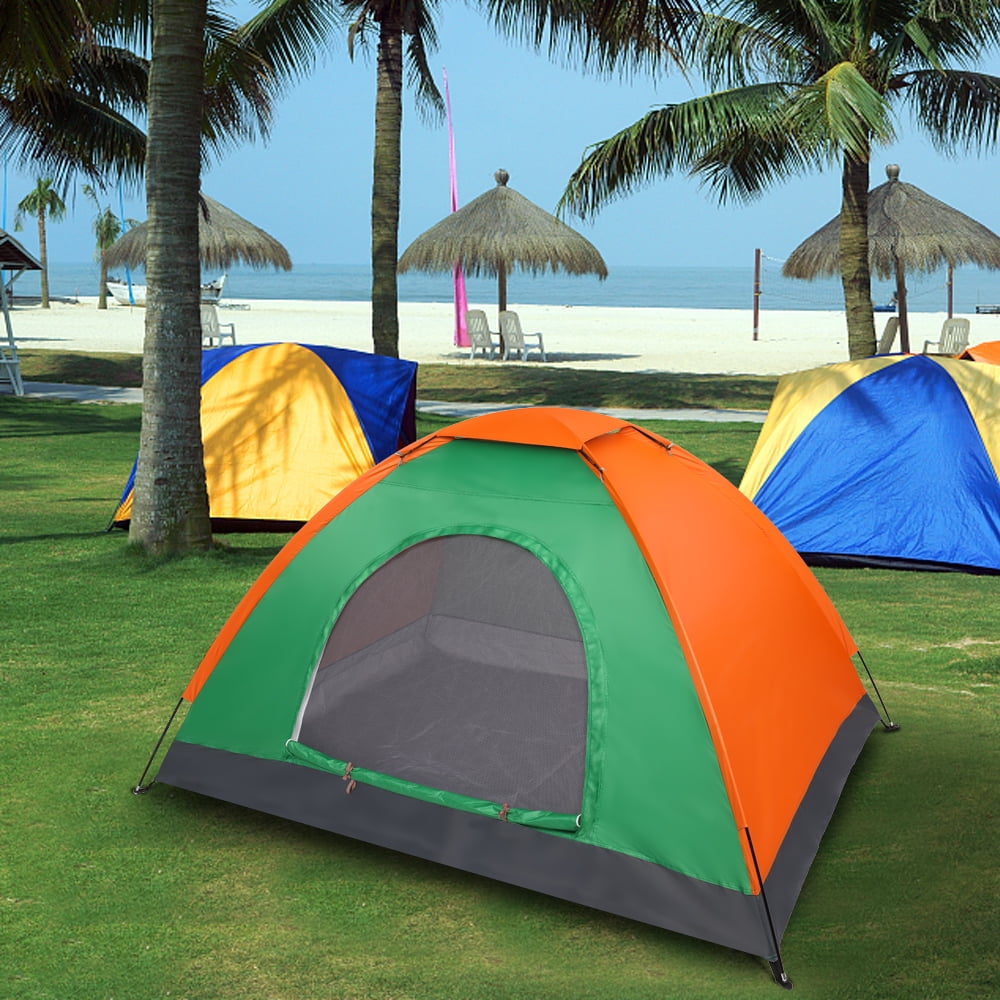 2-Person Waterproof Camping Dome Tent - Lightweight, Spacious, and Easy Setup with Double-Layer Door, High-Strength Fiberglass Poles, and Oxford Fabric for Outdoor Adventures