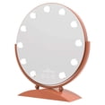 thumbnail image 4 of Impressions Vanity Mirror with Lights, Hollywood Sunset Tri Tone Makeup Mirror with LED Bulbs, Touch Control Desk Mirror, 360° Rotatable, Round Shape Cosmetic Mirror with Power Adapter (Rose Gold), 4 of 4