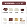 thumbnail image 5 of Madison Park 12-Piece Cal King Comforter Set with Cotton Sheet Set Faux Silk Down Alternative Bed in a Bag, Red Paisley Jacquard, 5 of 7