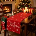 thumbnail image 6 of Hvmvliv 12x71 Inch Christmas Linen Table Runner with Holiday Patterns for Dining Table Home Party Table Runners Decoration Multicolor, 6 of 6