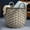 White-Gray, variant on Lucius Round Resin Woven Wicker Basket with Handles - 13" x 13" x 13" - Black - For Clothes, Towels, Toys, Magazines Storage and Home Decoration