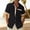 Black, variant on Hogleaql Mens Cuban Guayabera Shirts Button Down Short Sleeve Shirt Cotton Casual Summer Beach Wedding Shirts with Pocket White 2XL