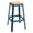 Natural, variant on Armless Bar Stool with Red Metal Legs / Perfect for Bedroom Farmhouse Theme