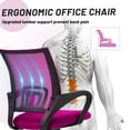 thumbnail image 3 of CL.HPAHKL Mesh Office Chair with Wheels, Adjustable Ergonomic Computer Desk Chair with Lumbar Support & Armrest, Comfortable Swivel Rolling Chair for Home Office Work Study, 2 Pack, Pink, 3 of 7
