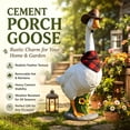thumbnail image 6 of Cement Porch Goose, Adjustable Waterfowl Sculpture Statue with Removable Cowboy Hat Bandana, Premium Realistic Tall White Geese Figures for Backyard Yard Lawn Art Decoration(13in/32cm 2pcs), 6 of 9