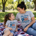 thumbnail image 4 of She Loves Jesus And America Too Matching Shirts, Mom and Daughter Christian Patriotic Tees, 4th of July Family Outfit, 4 of 7