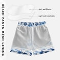 thumbnail image 3 of FORMRS Boys Swim Trunks Quick Dry Mesh Liner Boardshorts Sizes XS-XL, Blue Floral Pattern, 3 of 7