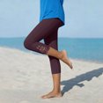 thumbnail image 7 of Khunlpohl Womens Capris Pants Elastic Waist Lace Casual Leggings Bottoms Fashion Solid Color Capri Pant, 7 of 7