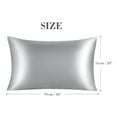 thumbnail image 7 of PiccoCasa Satin Pillowcases Set of 2, with Envelope Closure Silver King, 7 of 7