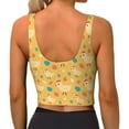 thumbnail image 4 of Uemuo Flowe Chicken Pattern Women's Sports Bra - High Impact Support, Breathable, and Comfortable Athletic Bra for Running, Yoga, and Workouts, 4 of 9