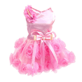 thumbnail image 1 of FloreceBien Pet Vestido de novia para perros pequeños con lazo Disfraz de fiesta de cumpleaños Perlas de satén rosa Vestido formal para niña Gato, 1 of 5