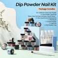 thumbnail image 4 of Kit de uñas en polvo AZUREBEAUTY, 20 colores, con bandeja de reciclaje, 4 of 9