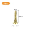 thumbnail image 2 of Uxcell Wood Screws M1.6 x 8mm Slotted Round Head Brass Self-Tapping Screw WoodWorking Screw 40 Pack, 2 of 6