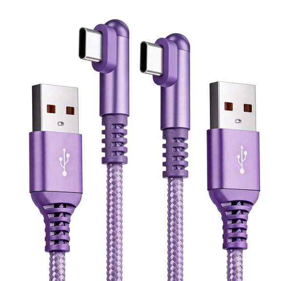 ROFAY 15ft USB C Cable, Puple, 2 Pack