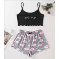 thumbnail image 2 of Hot Women's Sleepwear Cute Cartoon Print Short Set Pajamas for Women Pajama Set Sweet Short Sleeve V-Neck & Shorts Summer Pijama, 2 of 4