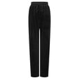 thumbnail image 5 of zaveiop Womens High Waisted Sweatpants Flare Leg Lounge Pants Drawstring Waist Velour Pants Pajama Pants with Pockets (Black, M), 5 of 6